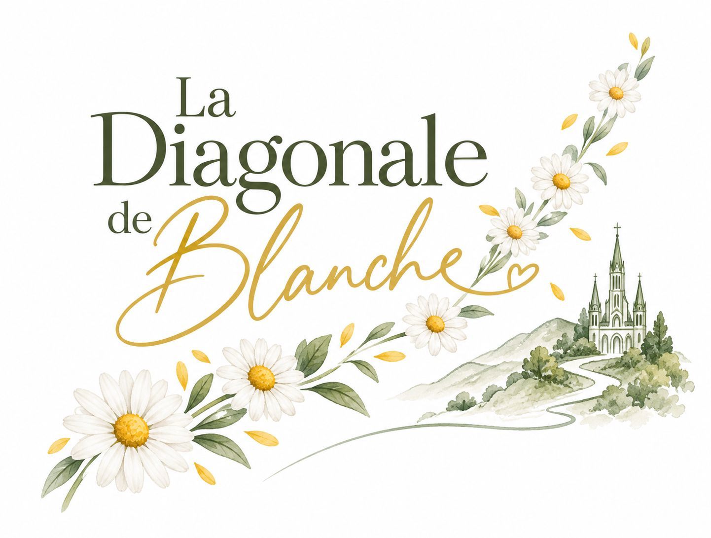La Diagonale de Blanche : des marguerites blanches dessinent un chemin vers Lourdes